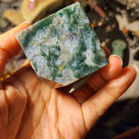 Other - Moss Agate Cube